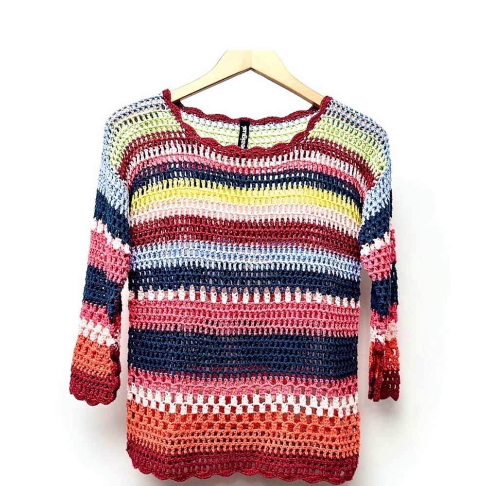 Desigual crochet knit top